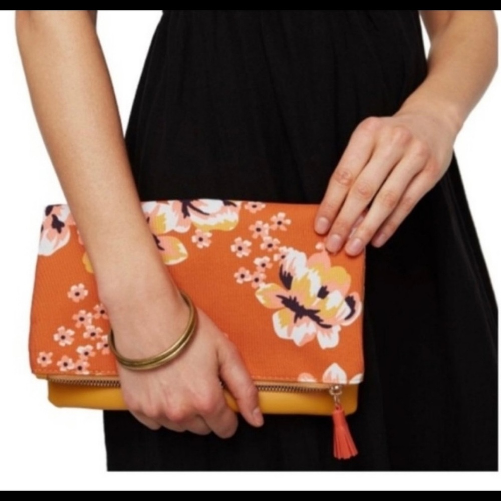 Rachel Pally Foldover Floral Clutch NWOT